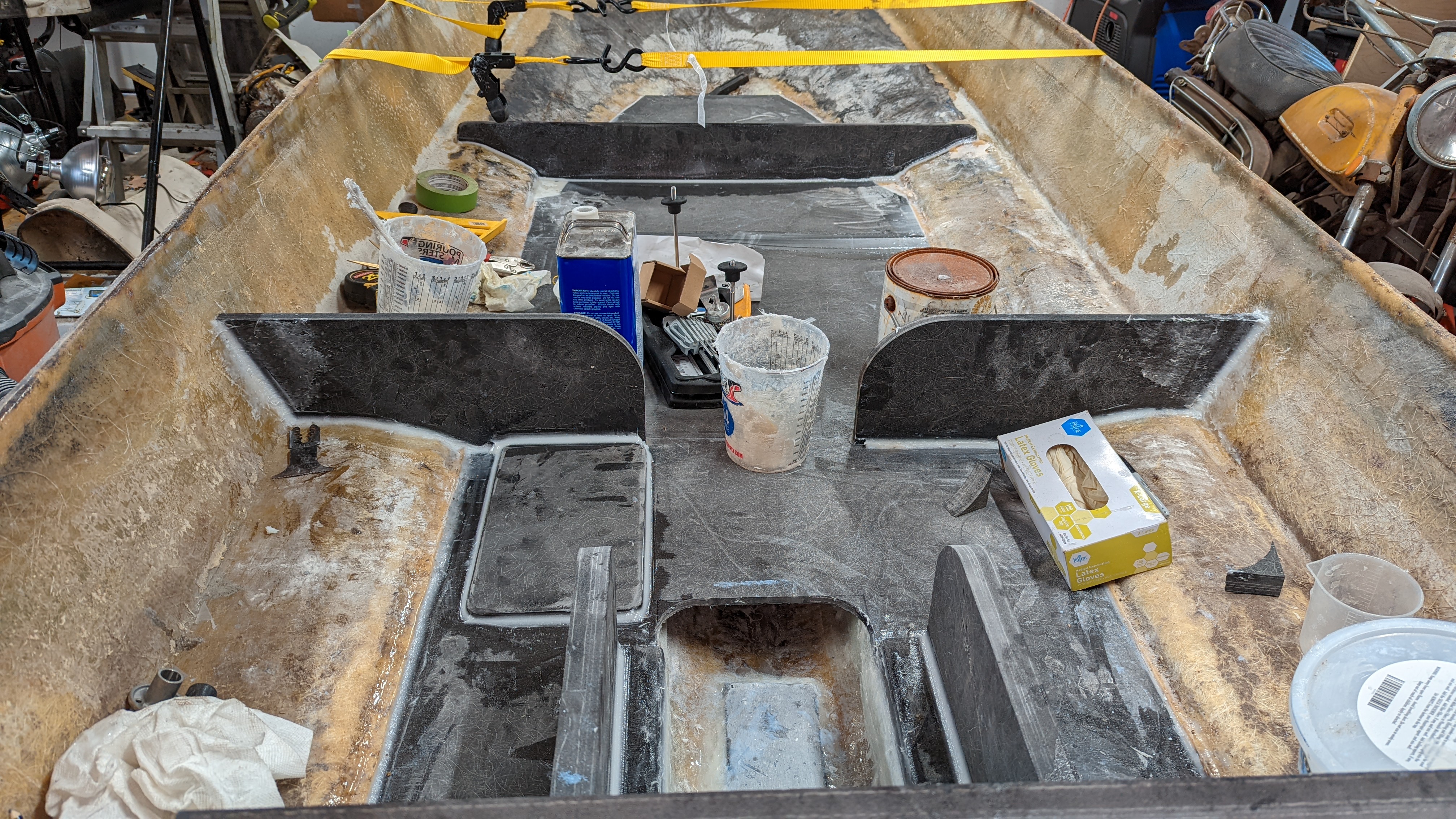 Coosa Board Floor Sections and Bulkheads Fitted