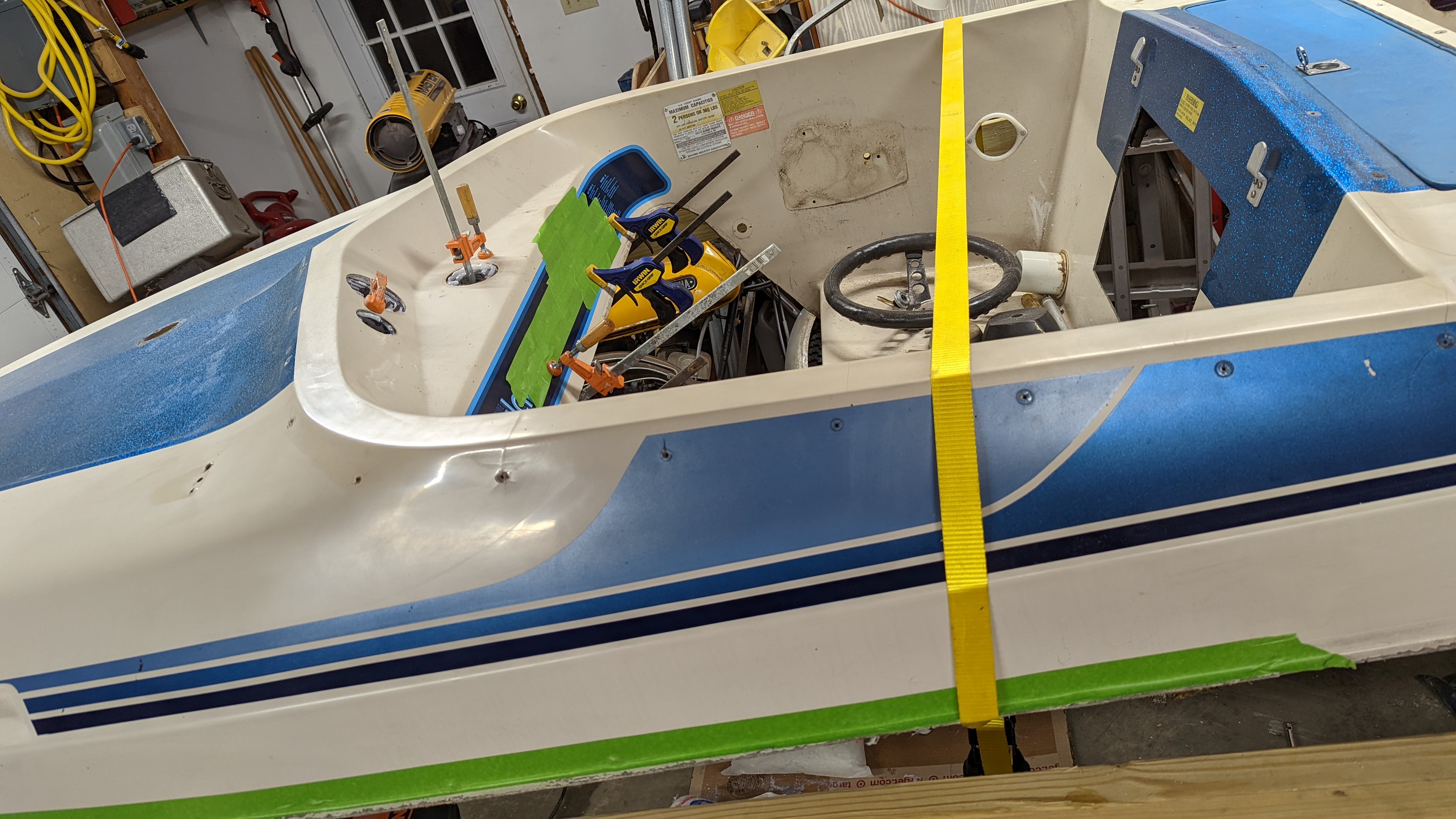 Dash Area Opened Up for Coosa Board Replacement