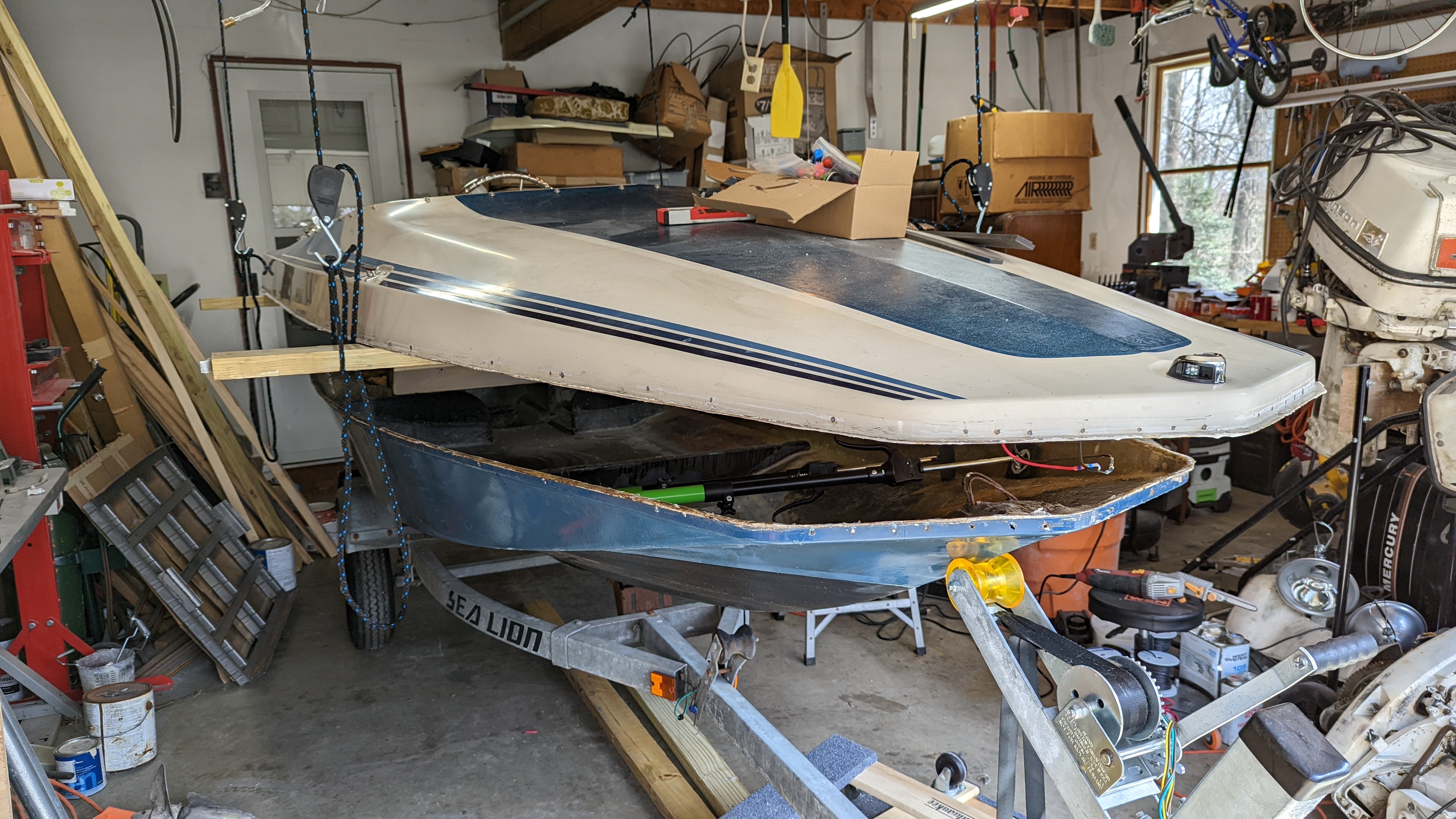 Test Fitting the Upper Deck onto the Hull