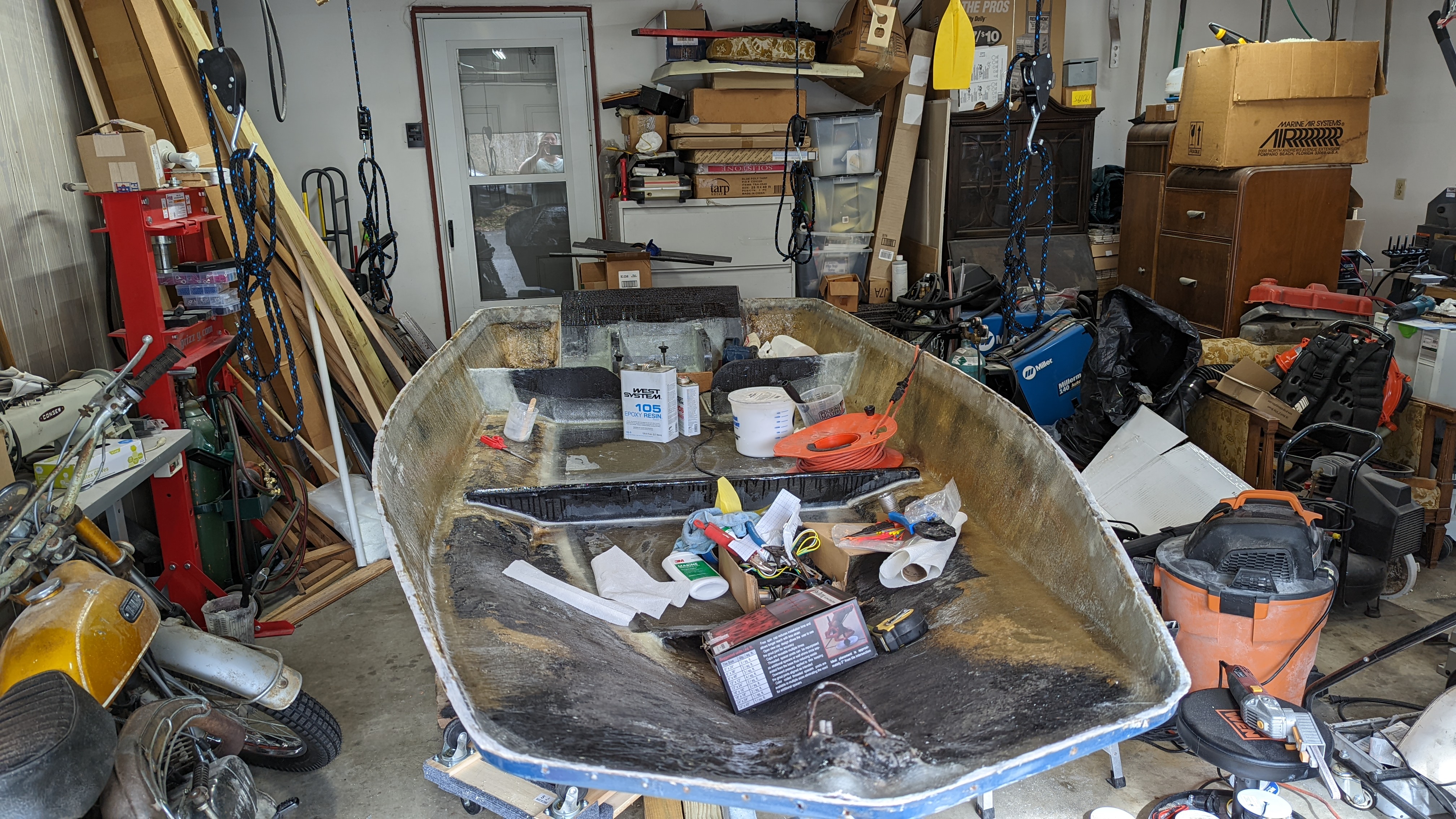 New Coosa Floor, Transom, and Bulkhead Structure Installed