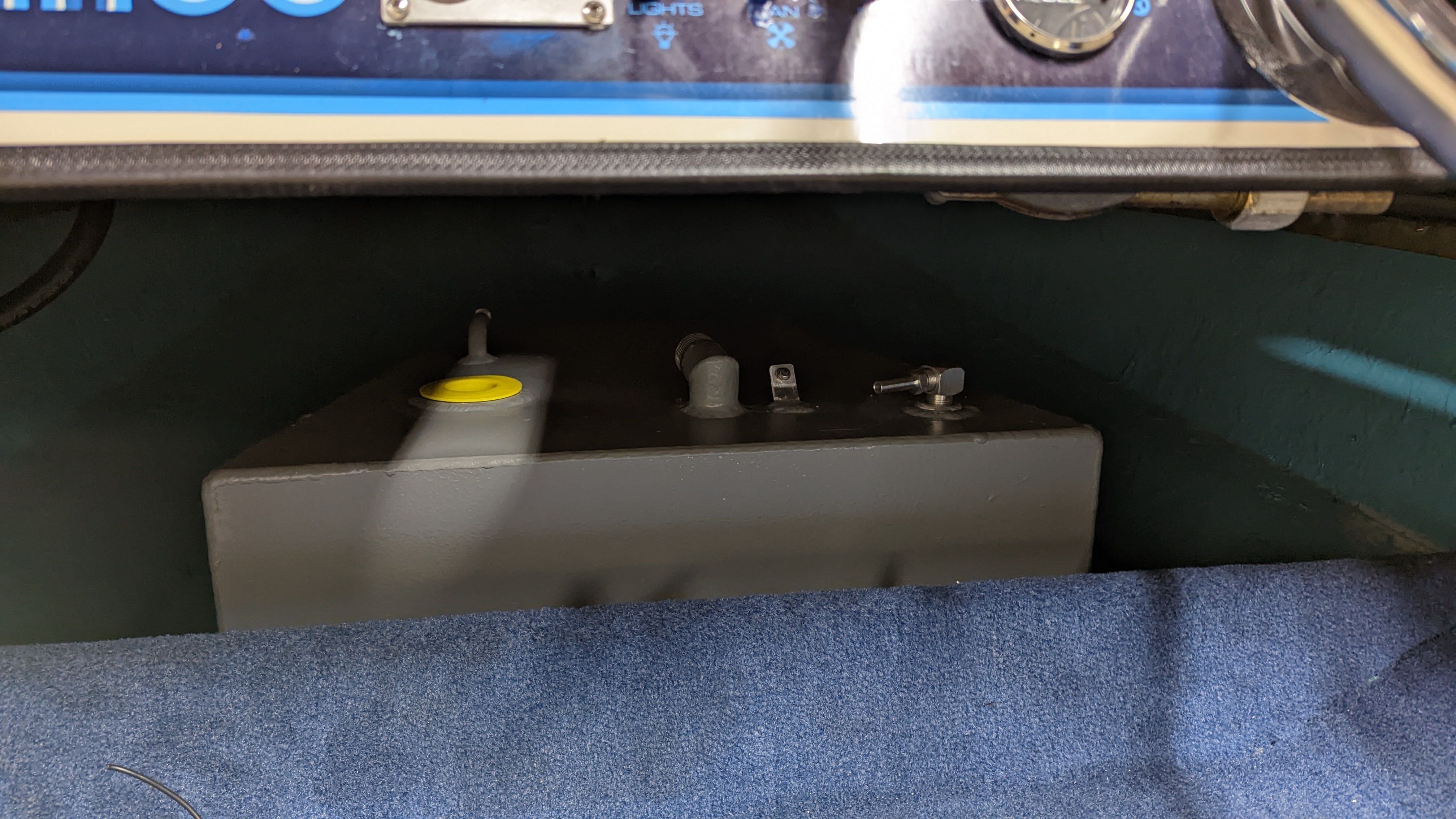 Custom Fuel Tank Installed Beneath the Dash